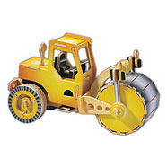 DBY1082 Steam Roller 3D Puzzle Colored by Discovery Bay Main Image