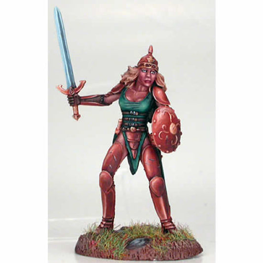 DSM1155 Female Fighter with Sword and Shield Miniature Elmore Masterwork Main Image