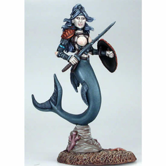 DSM1157 Mermaid Warrior with Turtle Shell Shield Miniature Main Image