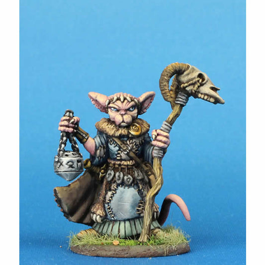 DSM8116 Sphynx Cat Druid with Staff Miniature Critter Kingdoms Main Image