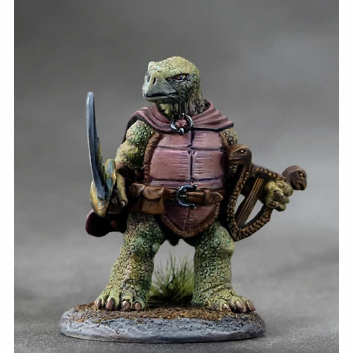 DSM8123 Tostoise Bard with Lyre and Sword Miniature Critter Kingdoms Main Image