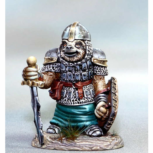 DSM8132 Sloth Warrior with Sword and Shield Miniature Critter Kingdoms Main Image