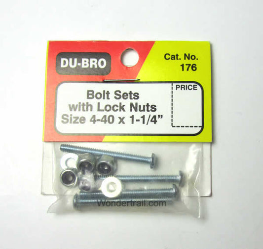 DUB176 Bolt Set With Lock Nuts 4-40 x 1-1/4in (4) Du-Bro Main Image