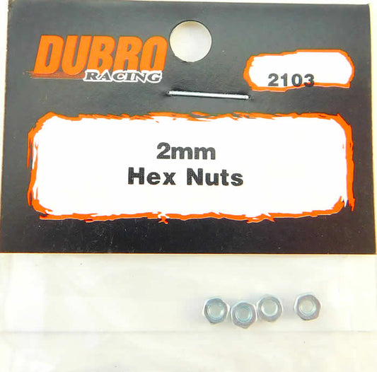 DUB2103 2mm Hex Nuts Du-Bro Main Image