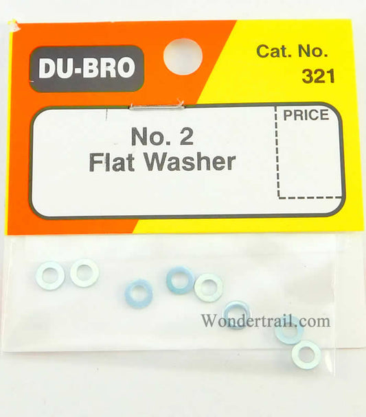 DUB321 Flat Washers Number 2 Pack of 8 Dubro Main Image