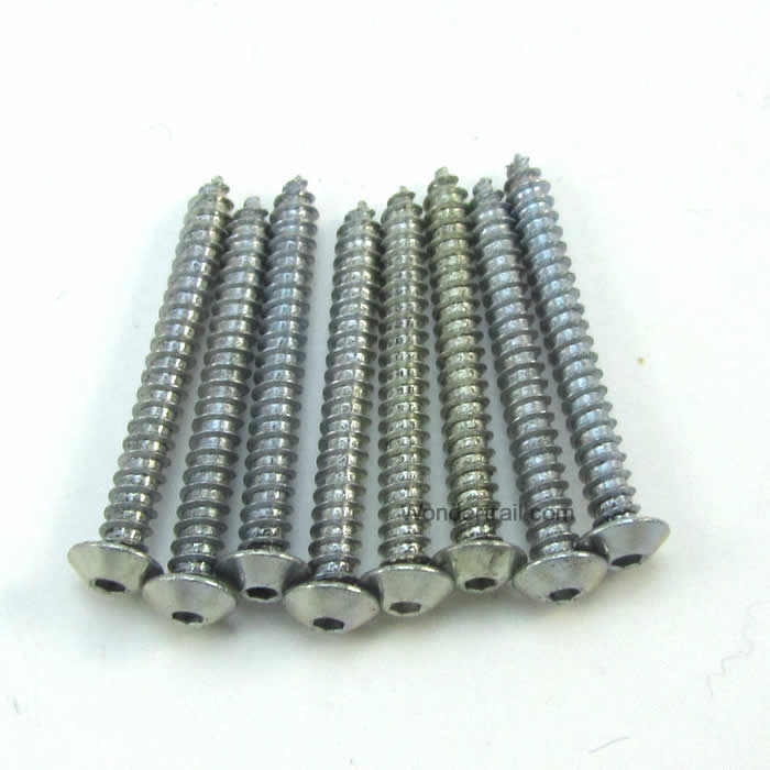 DUB529 Button Head Sheet Metal Screws no. 4 x 1in (8) Dubro Main Image