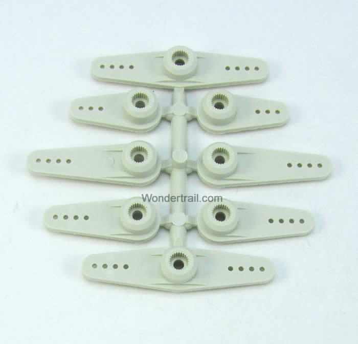 DUB672 Servo Arms Long fit Hitec and Hobbico Servos (White) Du-Bro Main Image