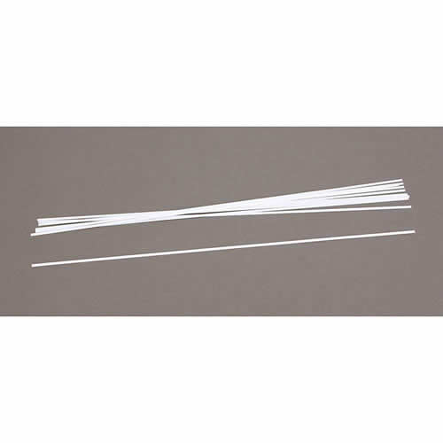 EVG115 White Dimensional Styrene Plastic Strips .015 x .100 x 14in (10) Main Image