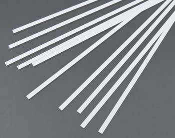 EVG117 White Dimensional Styrene Plastic Strips .015 x .156 x 14in (10) Main Image
