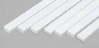 EVG146 White Dimensional Strips .040in x .125in x 14in (10) Evergreen Main Image