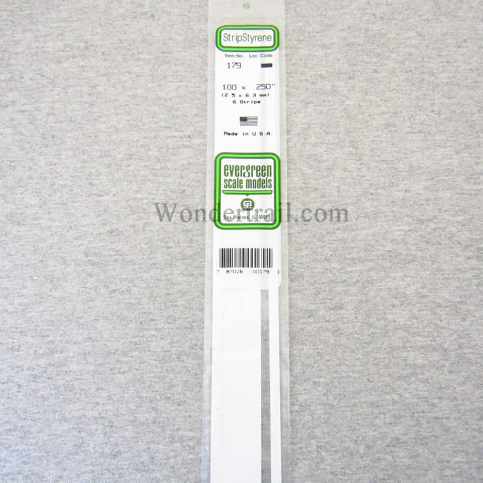 EVG179 White Dimensional Strips .100in x .250in x 14in (6) Main Image