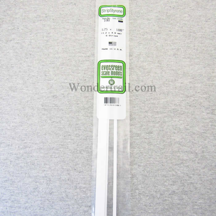 EVG188 White Dimensional Strips .125in x .188in x 14in (6) Main Image