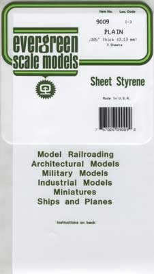 EVG9009 Styrene Sheets 6x12x.005 White by Evergreen Main Image