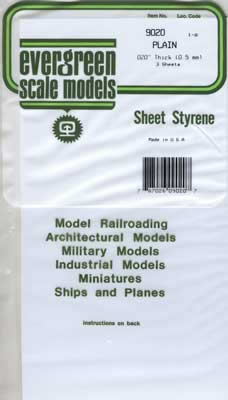 EVG9020 Styrene Sheets 6x12x.20 White by Evergreen Main Image
