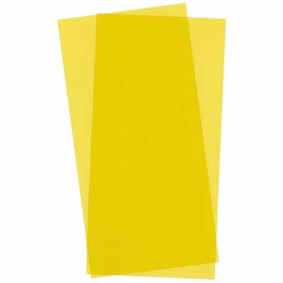 EVG9904 Yellow Transparent Styrene Sheets 2 Pk .010x6x12 Inches Evergreen Main Image