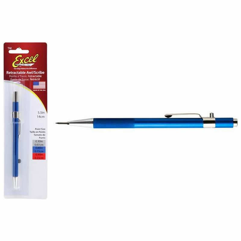 EXL16049 Retractable Scribe with Blue Barrel Excel Tools Main Image