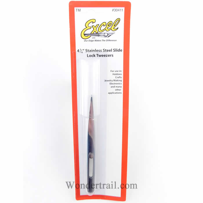 EXL30411 EXL30411 Slide Lock Tweezer 4.75 Inch Excel Hobby Tools Main Image