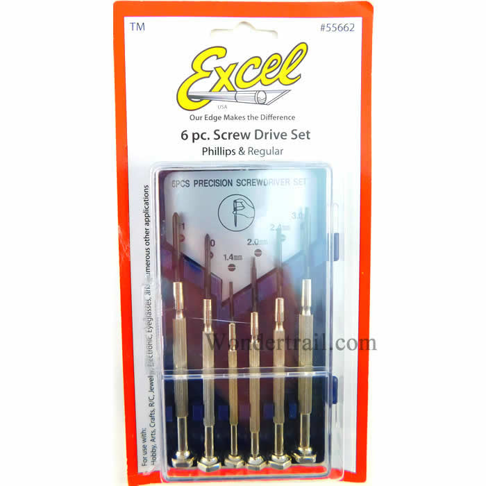 EXL55662 6 Piece Precision Screwdriver Set Excel Hobby Tools Main Image