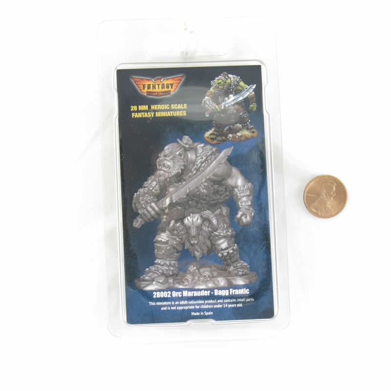 FLM28002 Orc Bagg Frantic Figure Kit 28mm Heroic Scale Miniature Unpainted 3rd Image