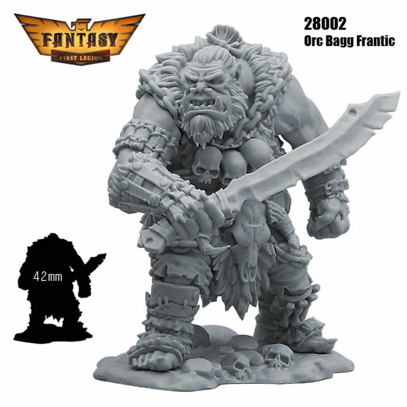 FLM28002 Orc Bagg Frantic Figure Kit 28mm Heroic Scale Miniature Unpainted 4th Image