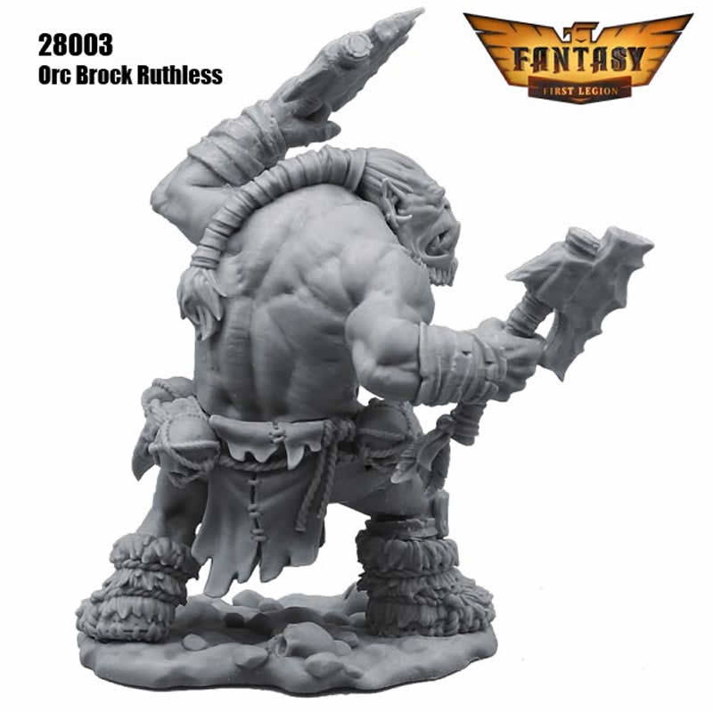FLM28003 Orc Brock Ruthless Figure Kit 28mm Heroic Scale Miniature Unpainted 4th Image