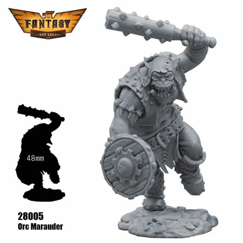 FLM28005 Orc Marauder Figure Kit 28mm Heroic Scale Miniature Unpainted 4th Image