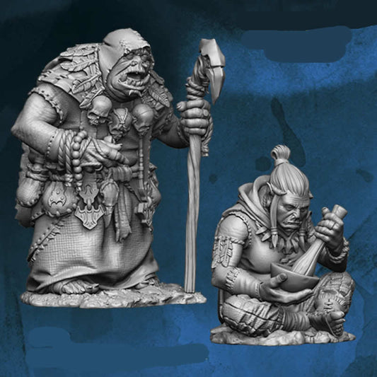 FLM28016 Orc Woman Shaman and Herbalist Figure Kit 28mm Heroic Scale Miniature Unpainted Main Image