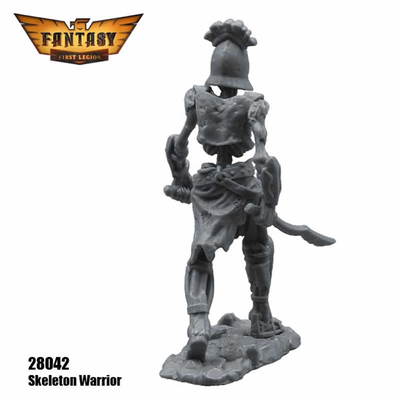FLM28042 Skeleton Warrior Figure Kit 28mm Heroic Scale Miniature Unpainted 4th Image