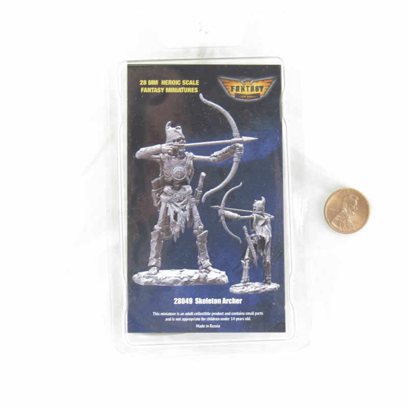FLM28049 Skeleton Archer Figure Kit 28mm Heroic Scale Miniature Unpainted 3rd Image