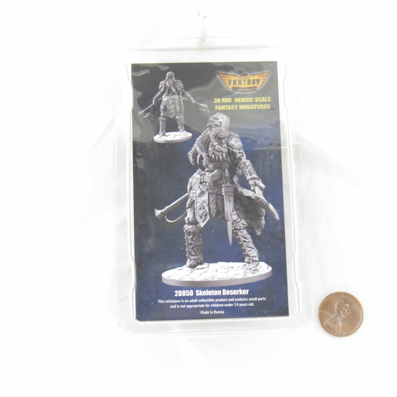 FLM28050 Skeleton Beserker Figure Kit 28mm Heroic Scale Miniature Unpainted 3rd Image