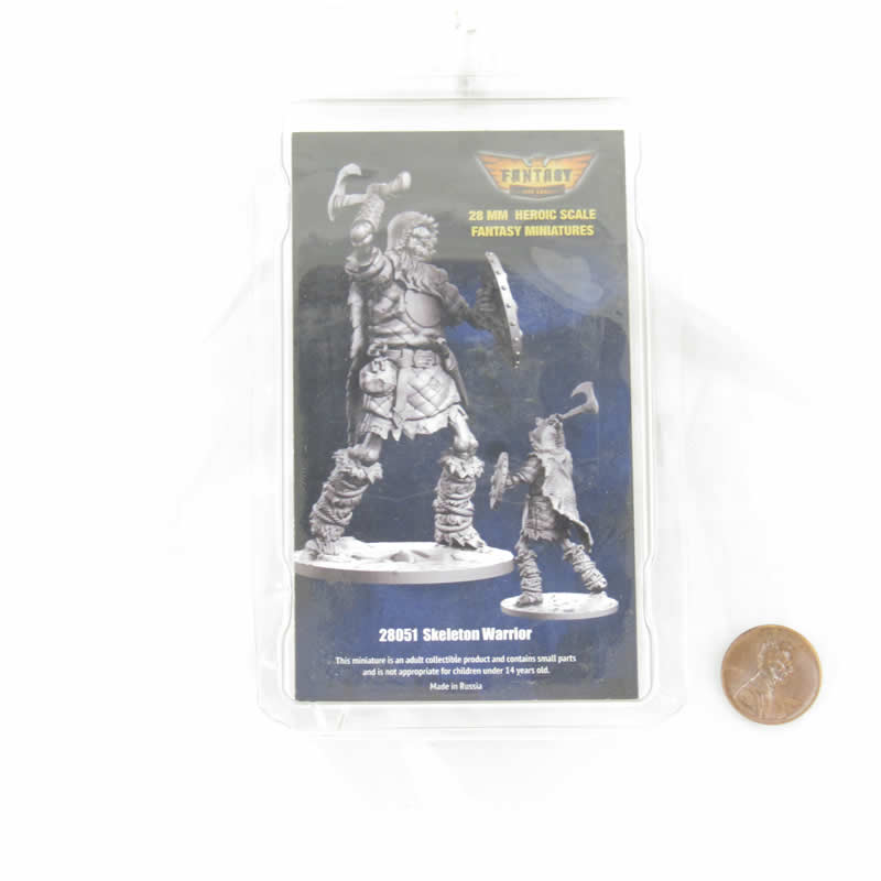 FLM28051 Skeleton Warrior Figure Kit 28mm Heroic Scale Miniature Unpainted 3rd Image