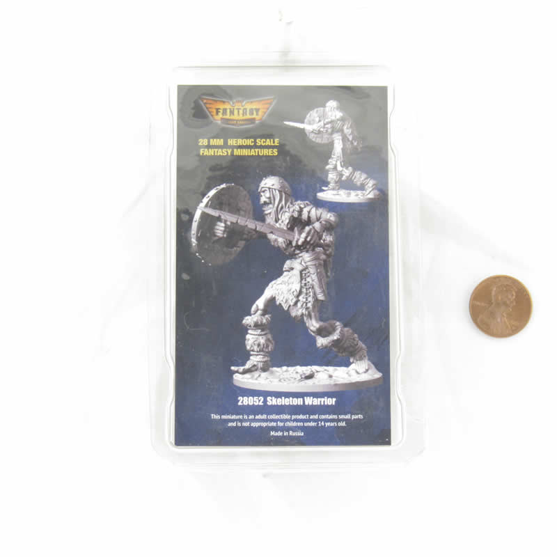 FLM28052 Skeleton Warrior Figure Kit 28mm Heroic Scale Miniature Unpainted 3rd Image