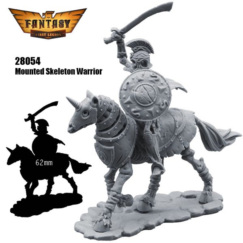FLM28054 Mounted Skeleton Figure Kit 28mm Heroic Scale Miniature Unpainted 4th Image