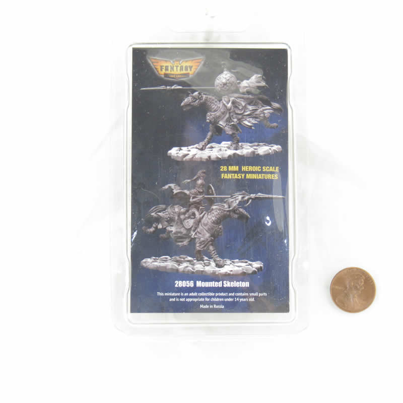 FLM28056 Mounted Skeleton Warrior Figure Kit 28mm Heroic Scale Miniature Unpainted 3rd Image