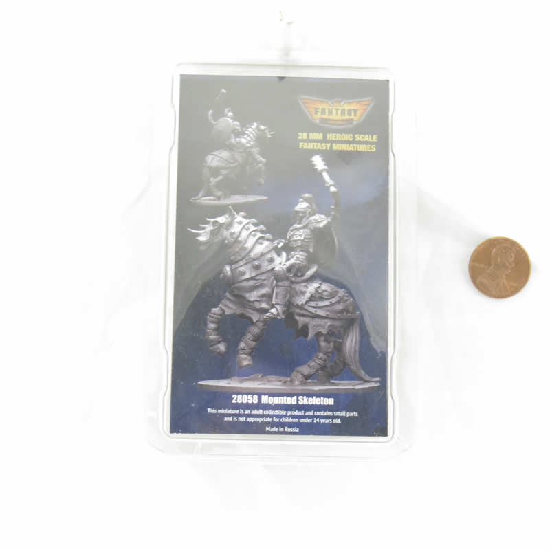 FLM28058 Mounted Skeleton Warrior Figure Kit 28mm Heroic Scale Miniature Unpainted 3rd Image