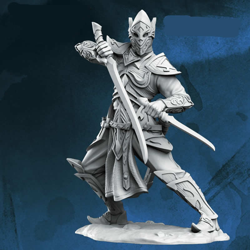 FLM28060 Scorrmias Elf Warrior Figure Kit 28mm Heroic Scale Miniature Unpainted Main Image