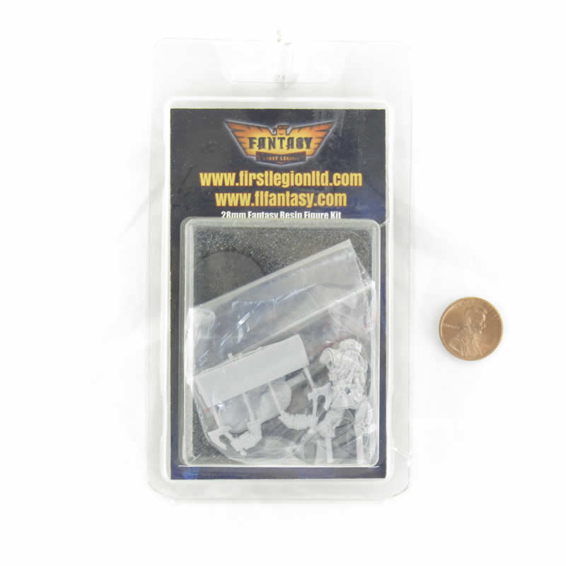 FLM28070 Arbazd Two Axes Dwarven Warrior Figure Kit 28mm Heroic Scale Miniature Unpainted 2nd Image