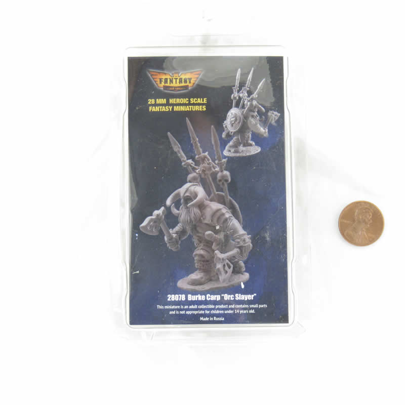 FLM28078 Burke Carp Orc Slayer Figure Kit 28mm Heroic Scale Miniature Unpainted 3rd Image