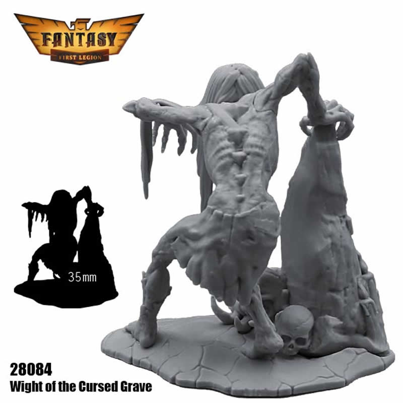 FLM28084 Wight of the Cursed Grave Figure Kit 28mm Heroic Scale Miniature Unpainted 4th Image