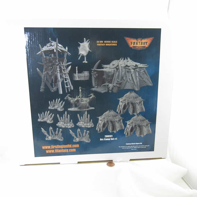 FLM28OC01 Orc Camp Accessories Kit 28mm Heroic Scale Miniature Unpainted 3rd Image