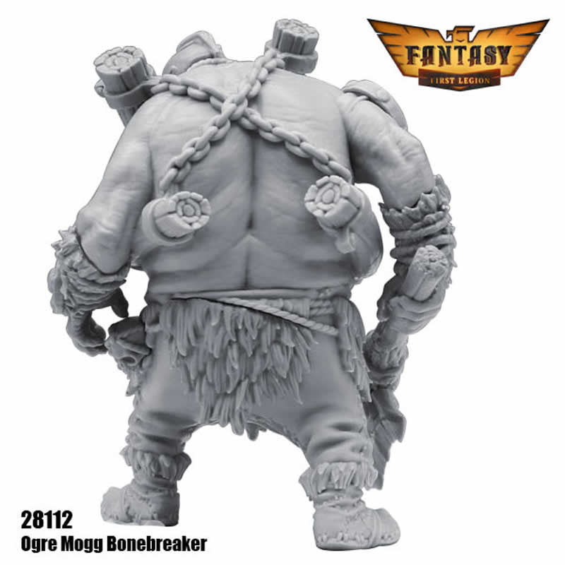 FLM28112 Ogre Mogg Bonebreaker Figure Kit 28mm Heroic Scale Miniature Unpainted 4th Image