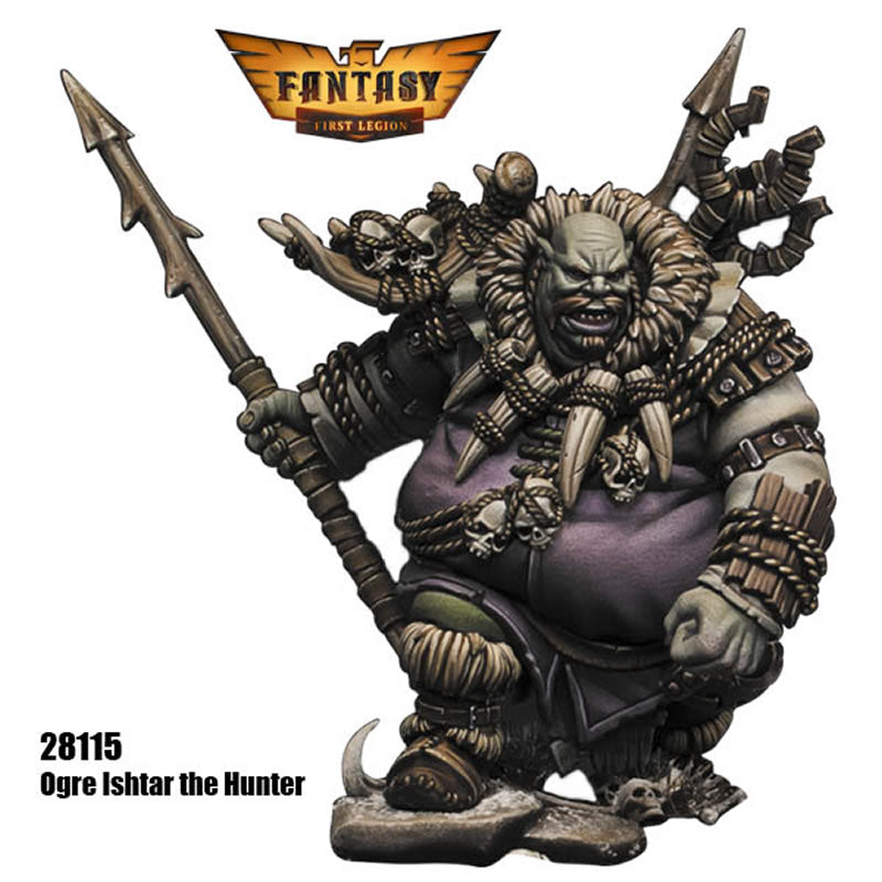 FLM28115 Ogre Ishtar The Hunter Figure Kit 28mm Heroic Scale Miniature Unpainted 5th Image