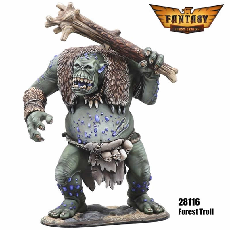 FLM28116 Forest Troll Figure Kit 28mm Heroic Scale Miniature Unpainted 6th Image
