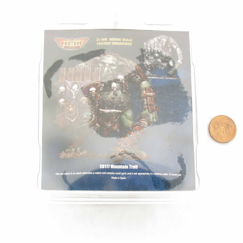 FLM28117 Mountain Troll Figure Kit 28mm Heroic Scale Miniature Unpainted 3rd Image