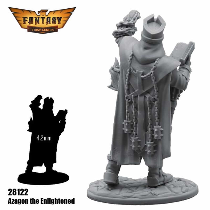 FLM28122 Azagon The Enlightened Figure Kit 28mm Heroic Scale Miniature Unpainted 3rd Image