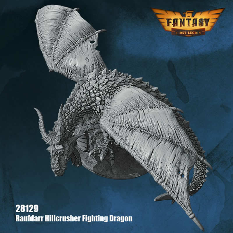 FLM28129 Raufdarr Hillcrusher Fighting Dragon Figure Kit 28mm Heroic Scale Miniature Unpainted 3rd Image