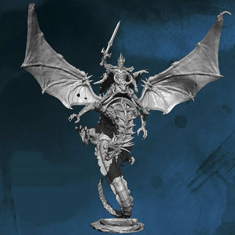 FLM28130 Millendarr Frostwind Flying Dragon Figure Kit 28mm Heroic Scale Miniature Unpainted Main Image