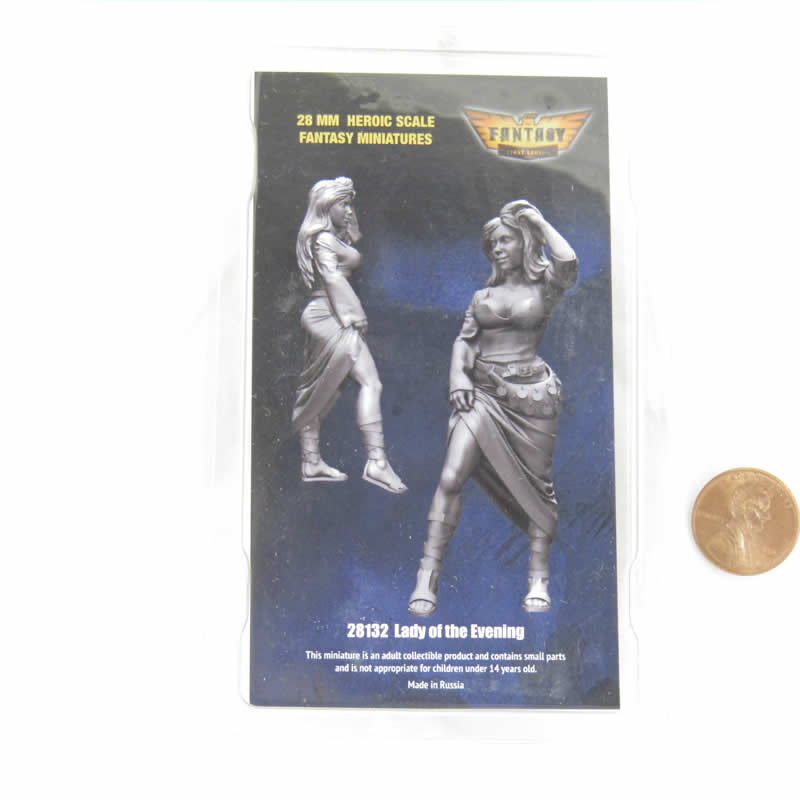 FLM28132 Lady of the Evening Figure Kit 28mm Heroic Scale Miniature Unpainted 3rd Image