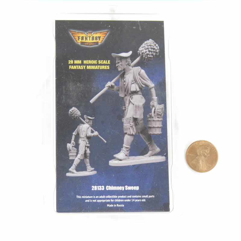 FLM28133 Chimney Sweep Figure Kit 28mm Heroic Scale Miniature Unpainted 3rd Image