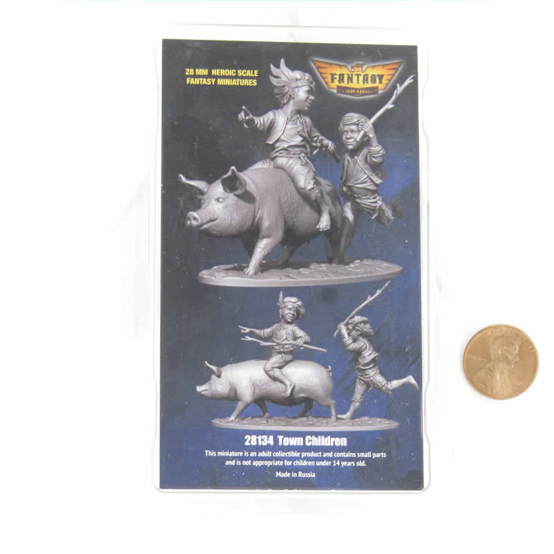 FLM28134 Town Children Figure Kit 28mm Heroic Scale Miniature Unpainted 3rd Image